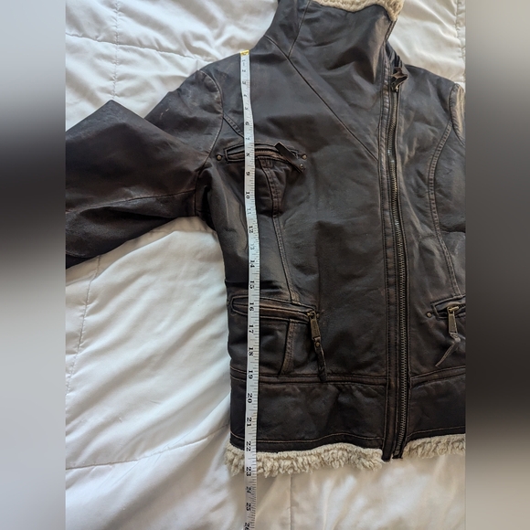 Michael Kors Brown Leather Jacket - Picture 9 of 9